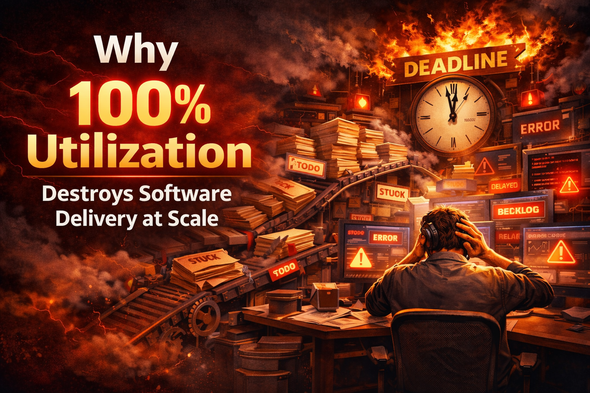 Why 100% Utilization Destroys Software Delivery at Scale